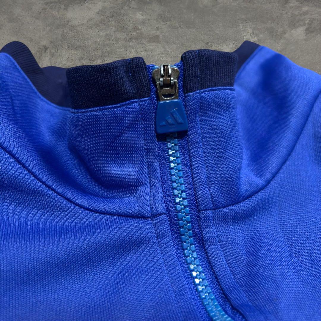 希少 90s アディダス トラックジャケット ドイツ 企業物 青 L ユーロ古着