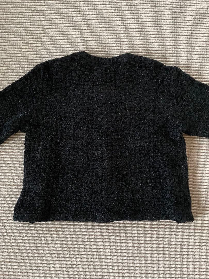 MY WEAKNESS ツイード風ニットジャケット マイウィークネス