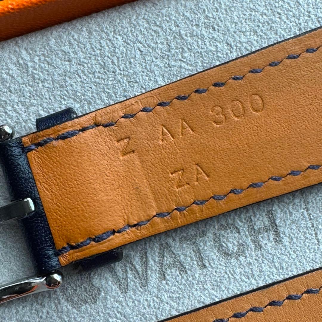 2632 ほぼ未使用　Apple Watch エルメス　ネイビー　レザーバンド