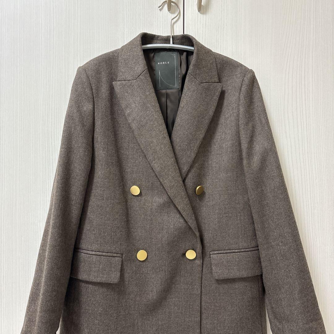 NOBLE ウールフラノピークドラペルジャケット