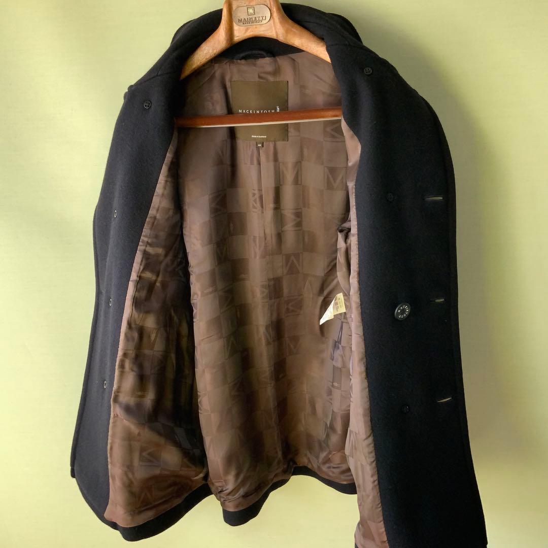 美品 MACKINTOSH マッキントッシュ ピーコート40ウール英国製ネイビー