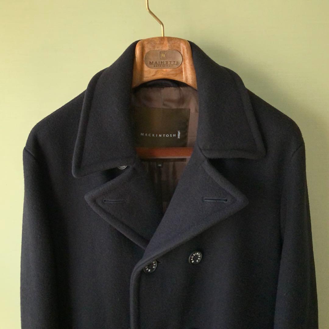美品 MACKINTOSH マッキントッシュ ピーコート40ウール英国製ネイビー