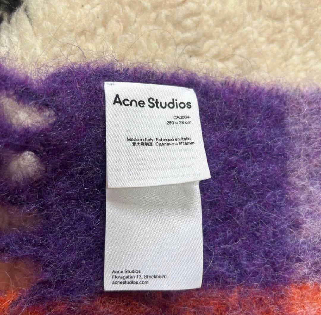 Acne Studios マフラー モヘアチェックスカーフ