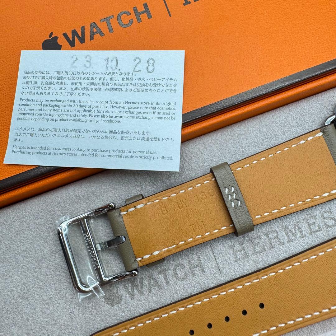 2796 未使用　Apple Watch エルメス　エトゥープ　レザーバンド