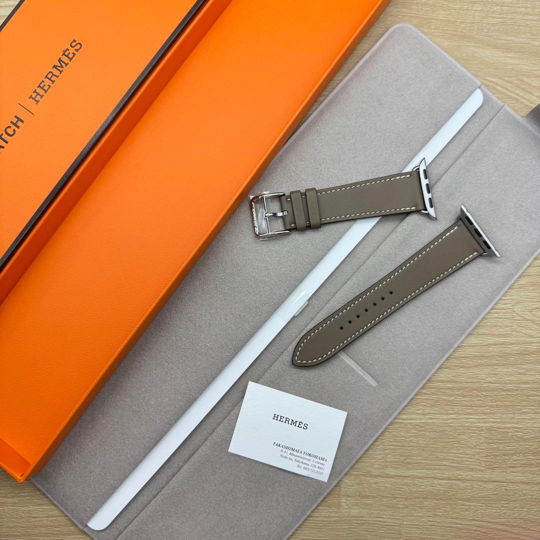 2796 未使用　Apple Watch エルメス　エトゥープ　レザーバンド