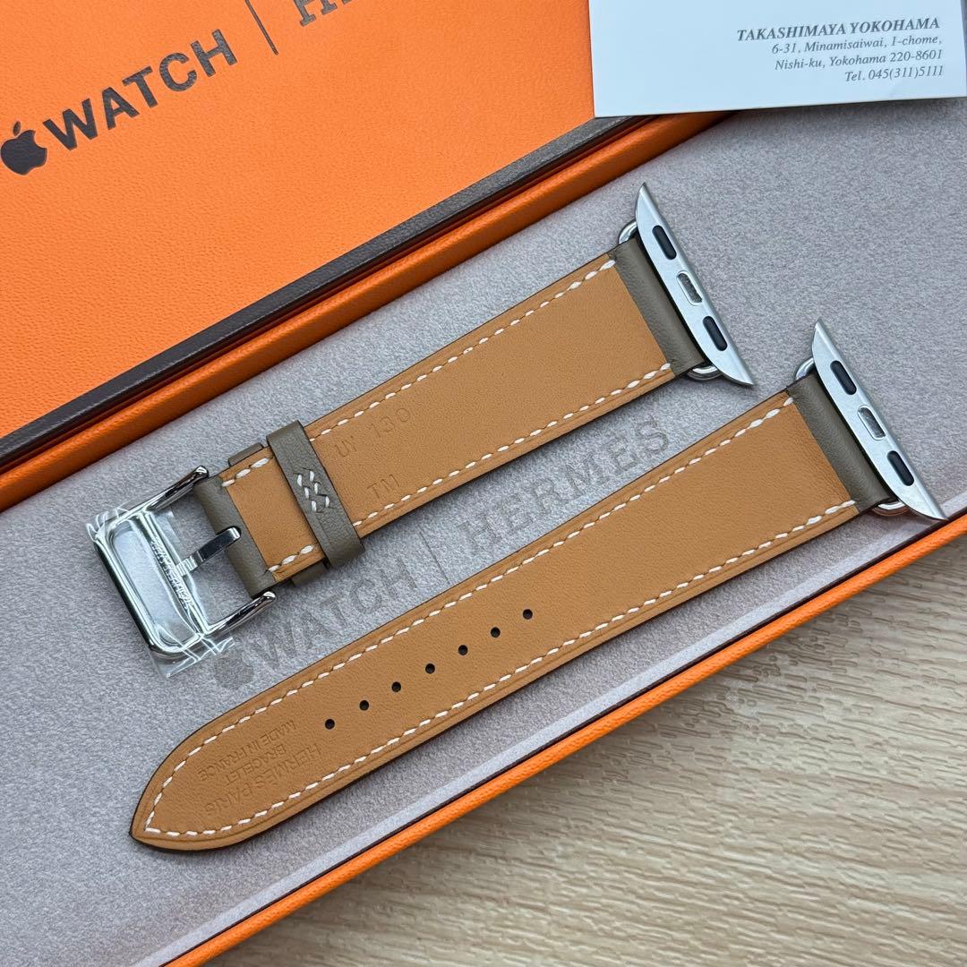2796 未使用　Apple Watch エルメス　エトゥープ　レザーバンド