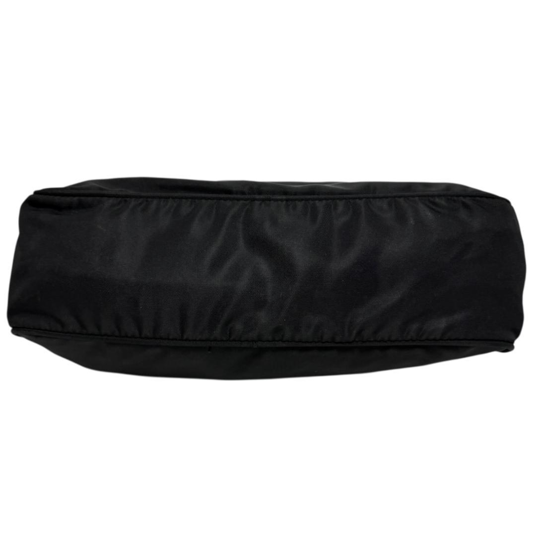 4076 美品 PRADA プラダ ショルダーバッグ 三角ロゴ 白タグ ブラック