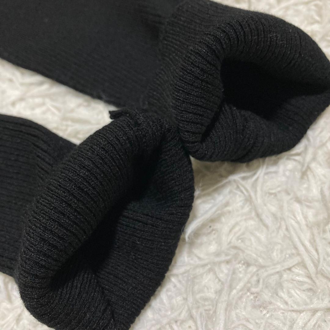 美品✨アディアム 23年 ハイネック リブ ニット チュニック 長袖 ブラック