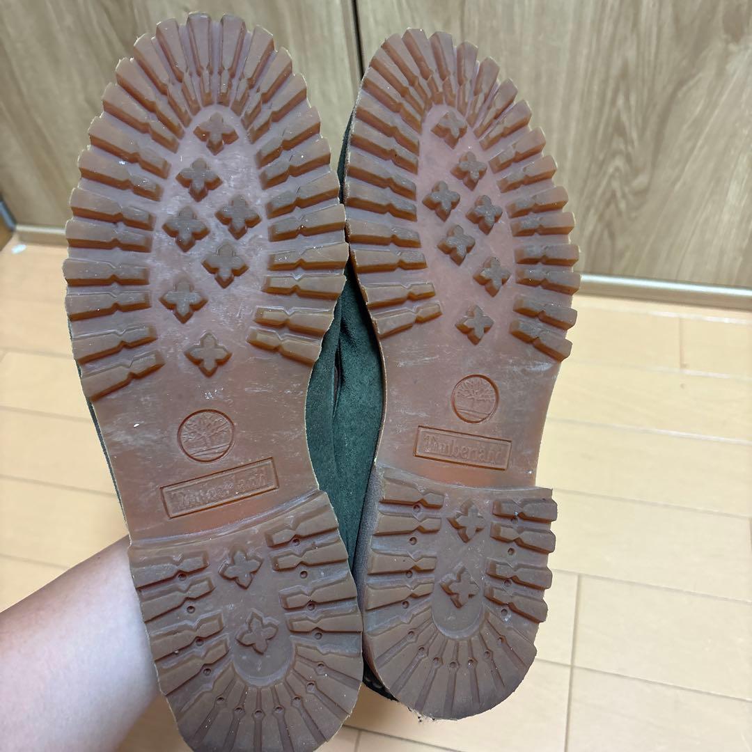 Timberland 3eyeグリーンスウェードデッキシューズ