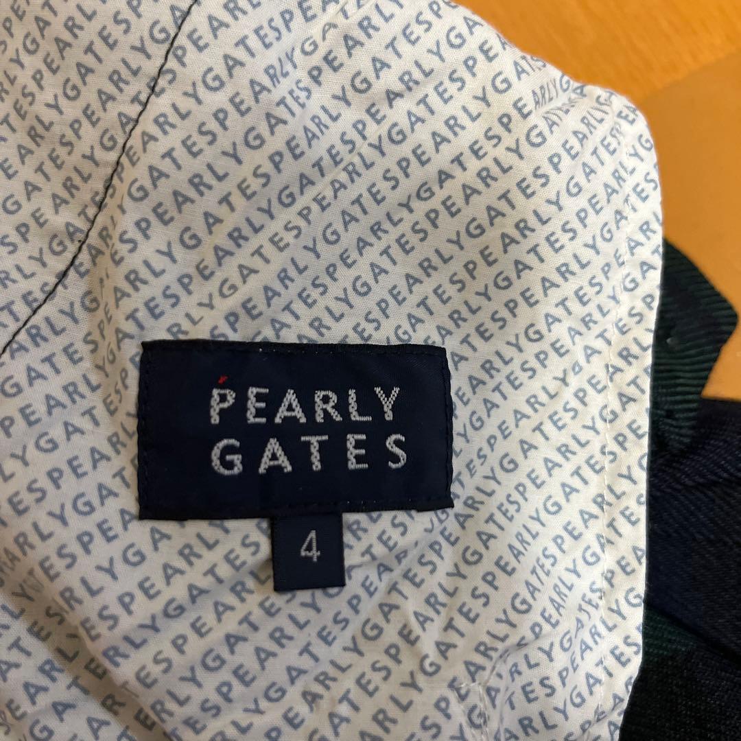 PEARLY GATES チェック柄パンツ ダークグリーン/ネイビー