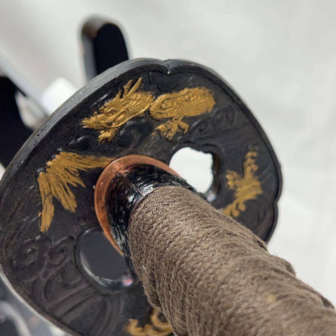 【模造】大脇差 全長86.0センチ 龍鍔 樋入り 特殊鞘 日本刀