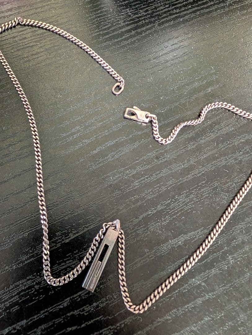 むぎGUCCI グッチメタルバー型ネックレス ツイストチェーン付き