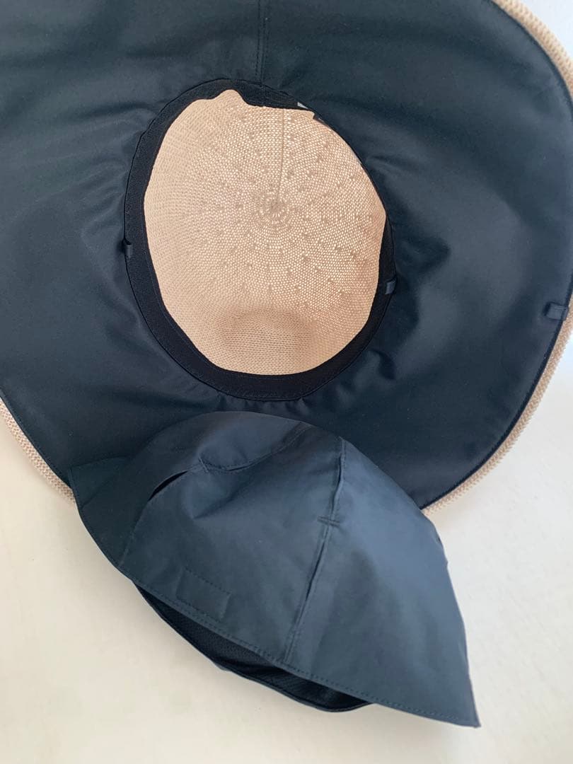 【美品】サンバリア100 リネンサーモハット　日焼け防止　シミ予防