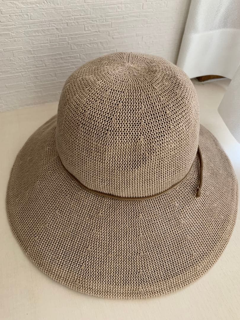 【美品】サンバリア100 リネンサーモハット　日焼け防止　シミ予防