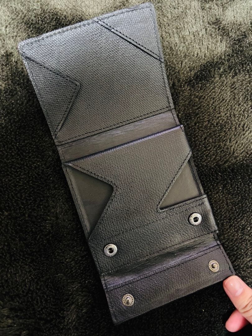 abrAsus ブラック 薄い財布　左利き用