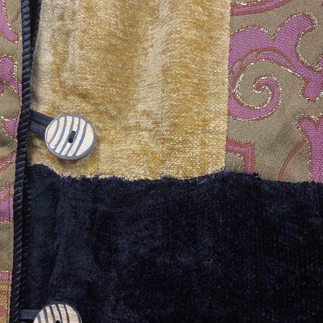 US古着◆刺繍 ゴブラン ベロア 装飾 ジャケット メンズL程
