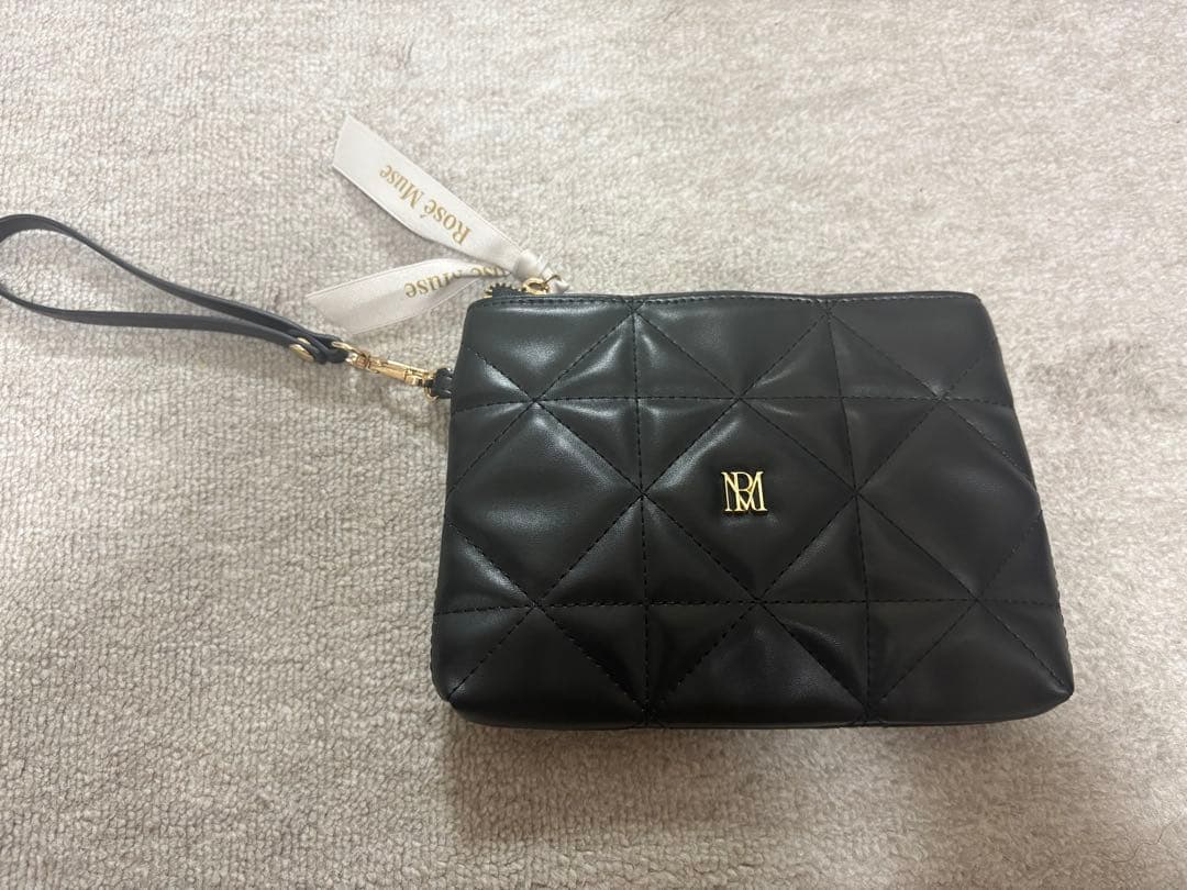 バッグ Rose Muse quilting big tote bag black L