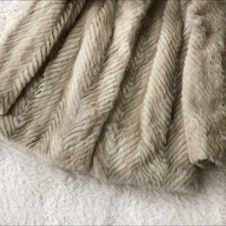 毛皮コート ファーコート リアル ミンク ホワイトシルバー ライトグレー M