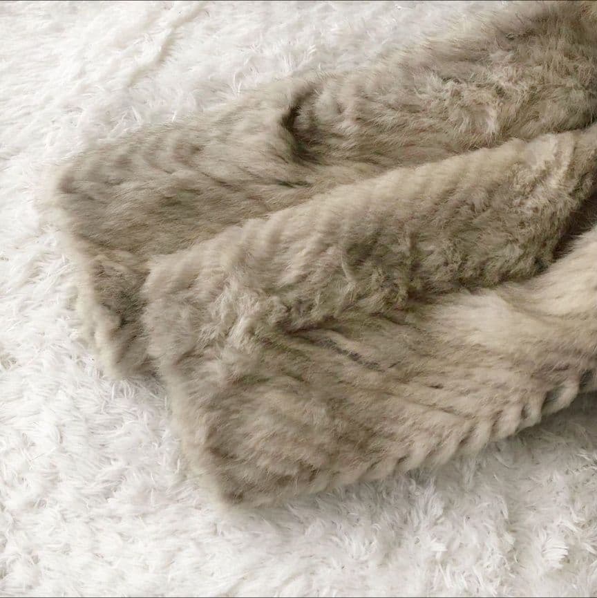 毛皮コート ファーコート リアル ミンク ホワイトシルバー ライトグレー M