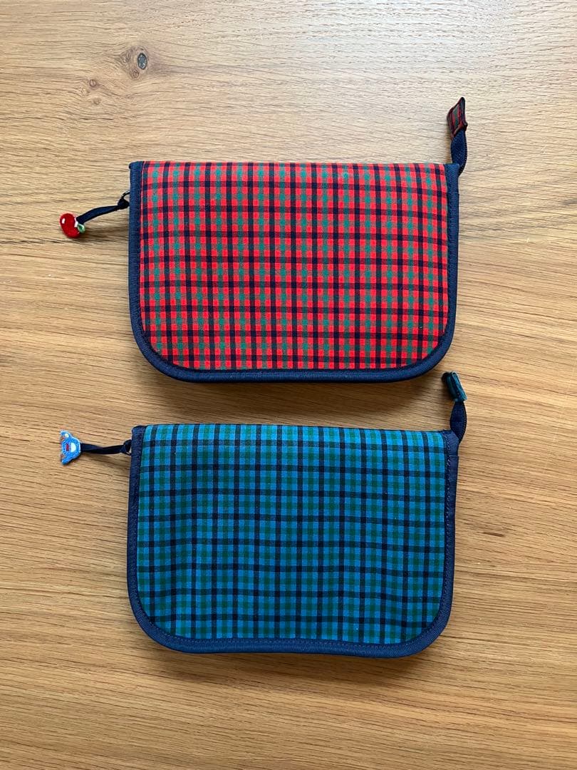 familiar 母子手帳ケース 2点セット チェック柄