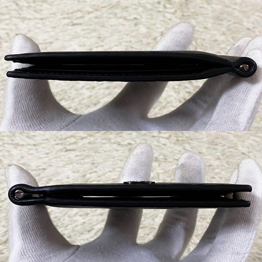 【未使用級】ディオール マネークリップ CDアイコン 二つ折り財布 ブラック 黒