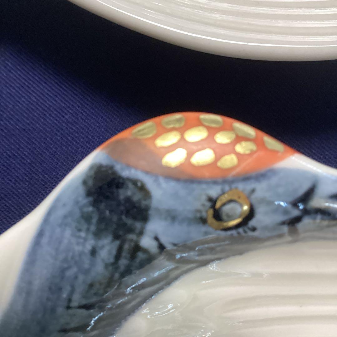 永楽写巣篭もり鶴向付5客　　　新品未使用