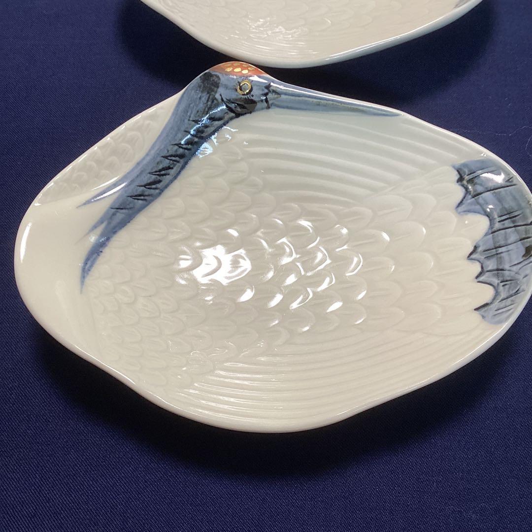 永楽写巣篭もり鶴向付5客　　　新品未使用