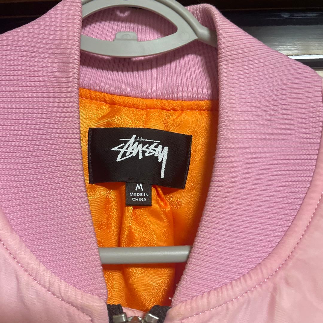 Stussy ピンク MA-1ジャケット M