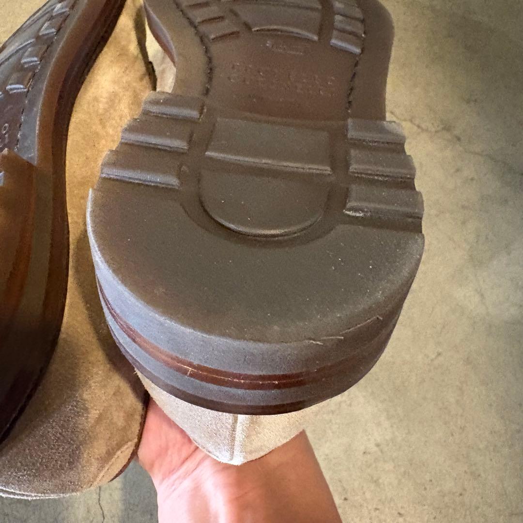 ブルネロクチネリ ベージュスエード ドレスシューズ　42