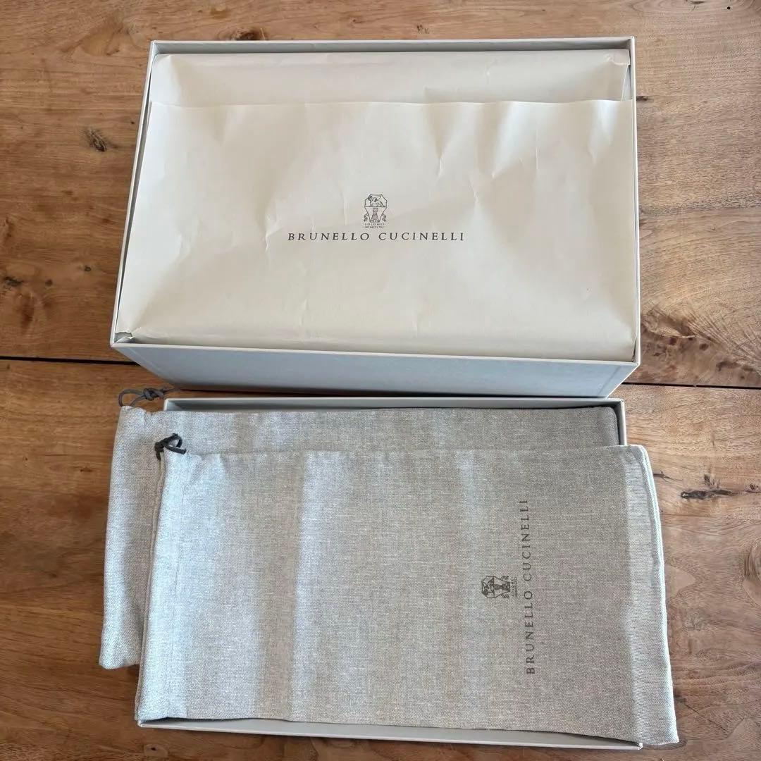 ブルネロクチネリ ベージュスエード ドレスシューズ　42