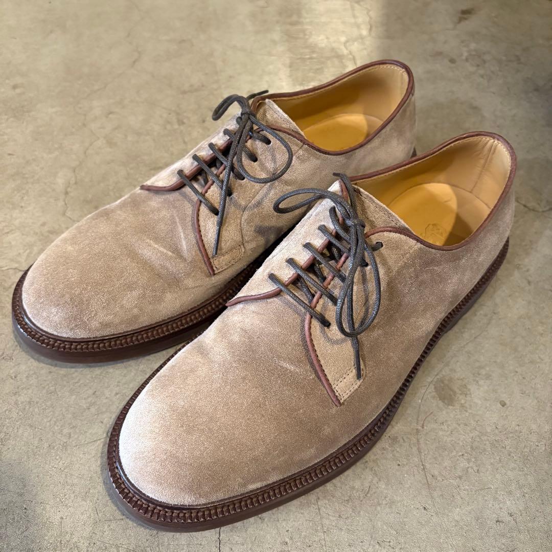 ブルネロクチネリ ベージュスエード ドレスシューズ　42