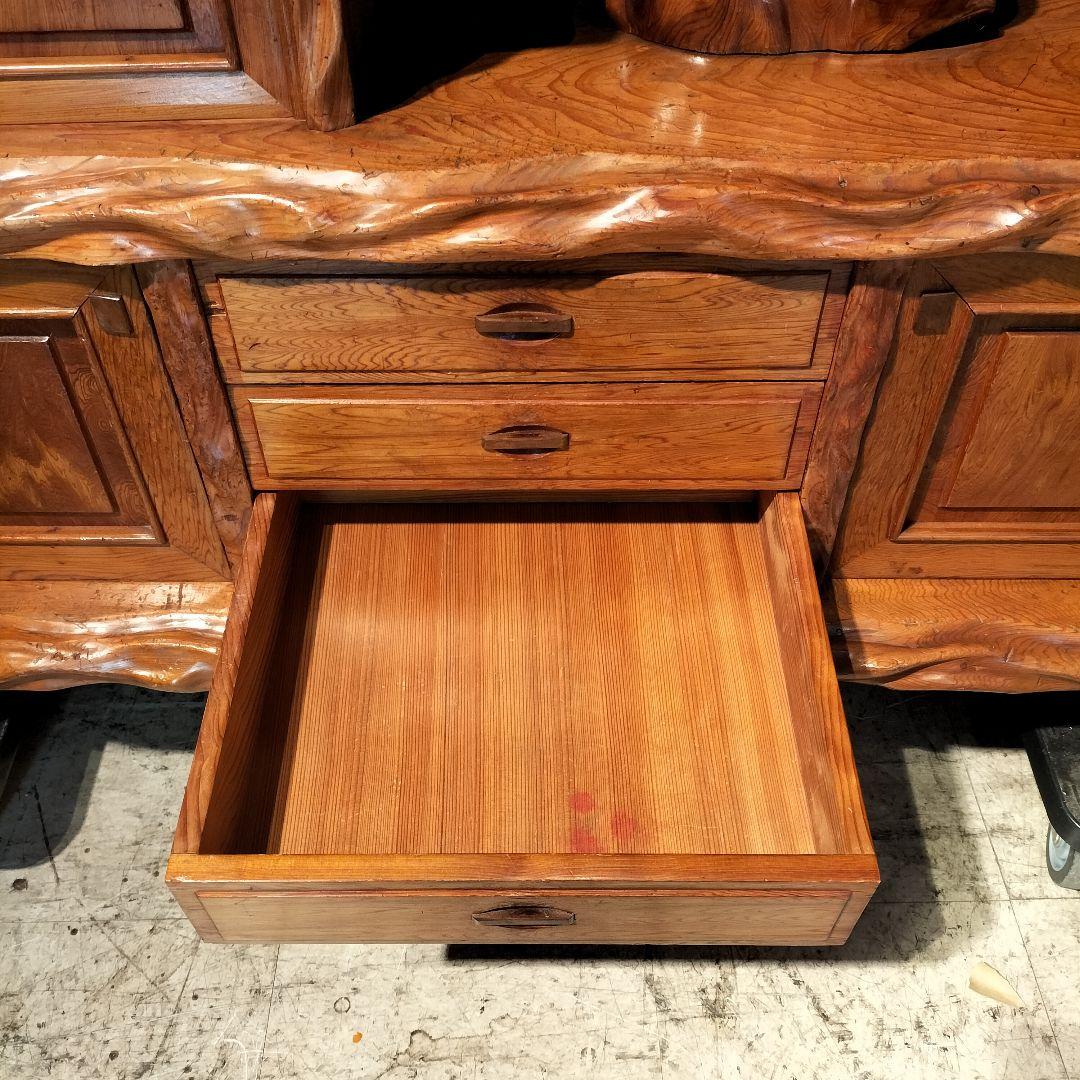 M●WS東名 希少 和ヴィンテージ 屋久杉 茶棚 飾り棚 サイドボード