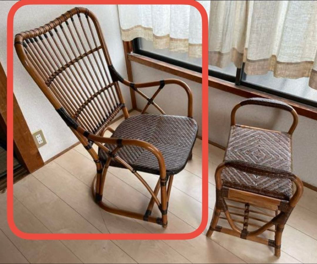 masao7＊KAZAMA＊　アームチェア　籐家具　ラタン