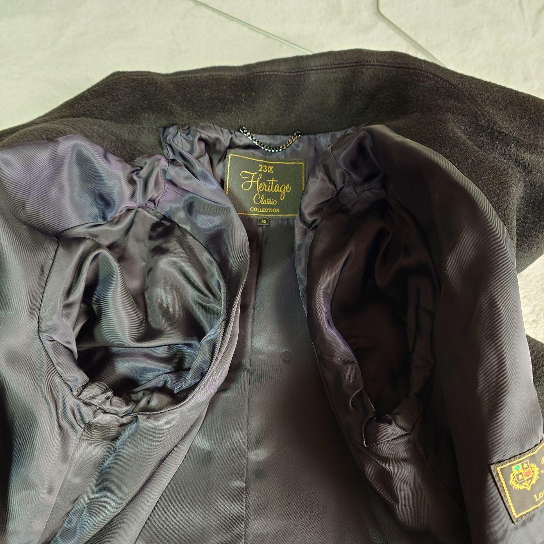 23区 ヘリテージ ショートコート ロロピアーナ ブラック 黒　40サイズ