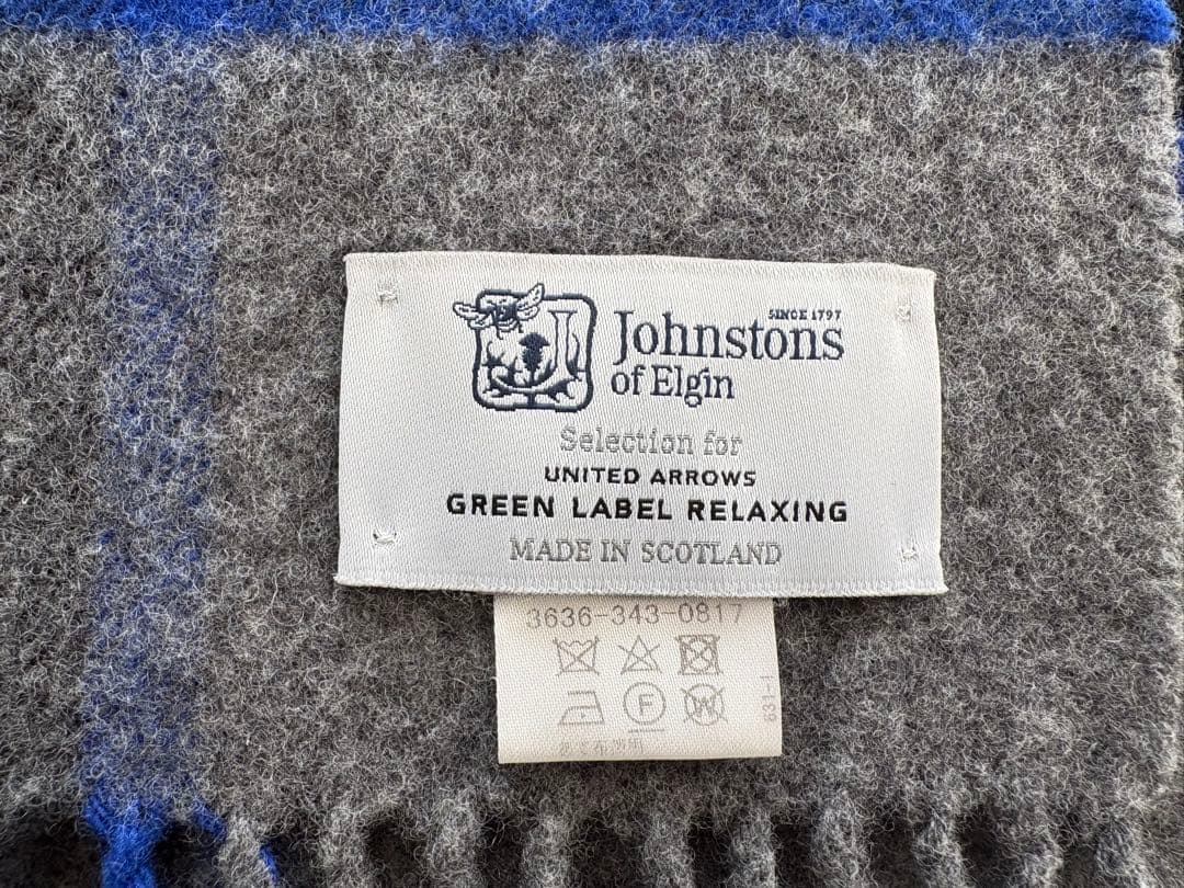 r*n様 Johnstons of Elgin 別注　チェック柄ストール