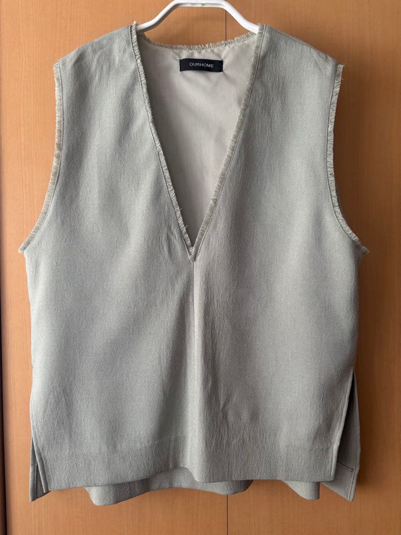 OUR 洗えるフリンジベスト
