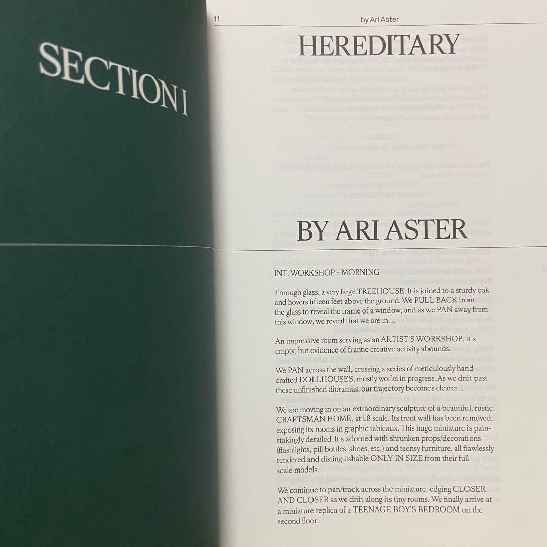 Hereditary Screenplay Book A24 ぱぴこ様用