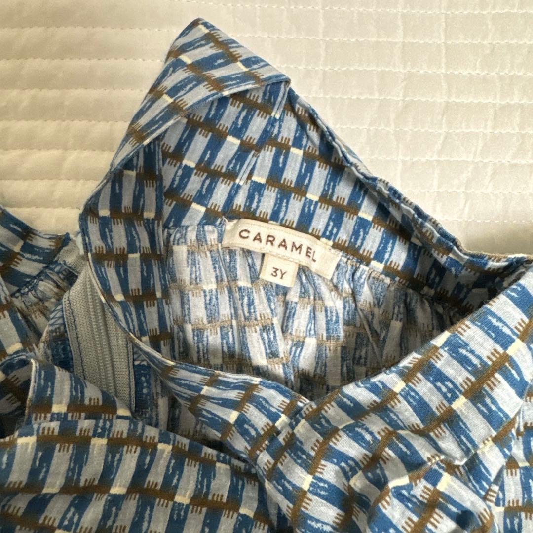 【CARAMEL】3y 水色ワンピース