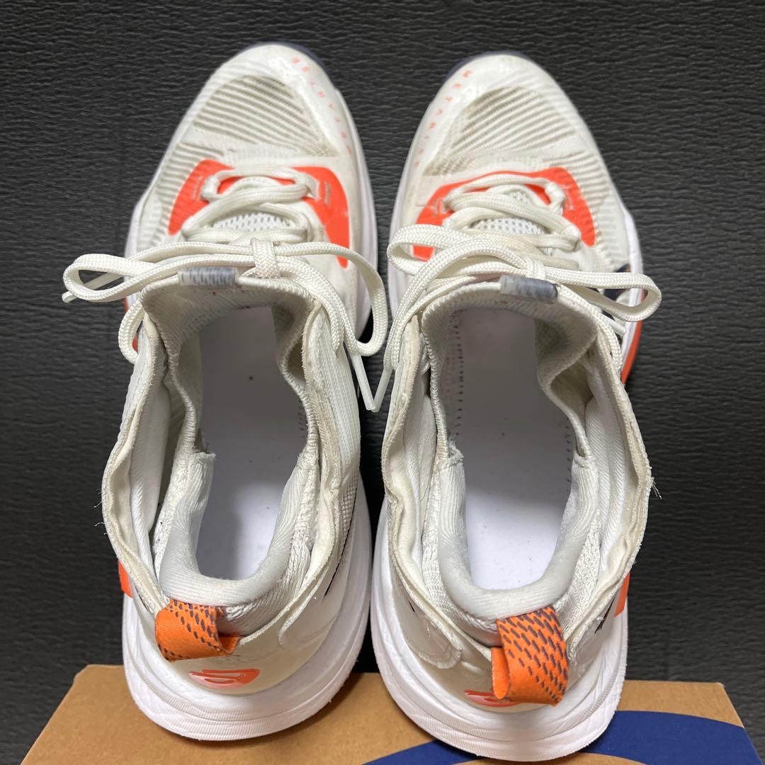 ASICS メタライズ 2バレーボールシューズ ホワイト/オレンジ　26.5cm