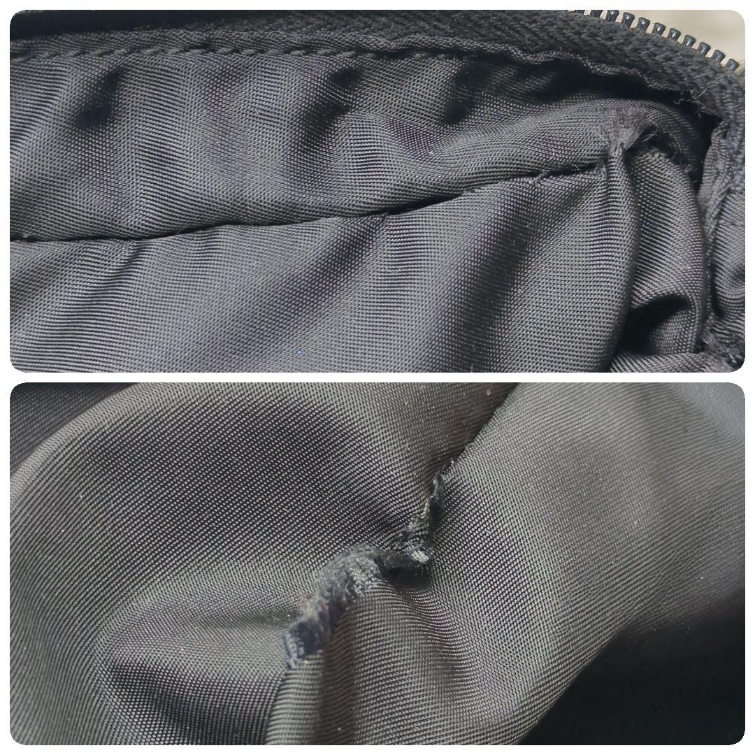 I*O様 美品✨プラダ サコッシュ ナイロン 黒 三角ロゴ シルバー金具 ロゴプ