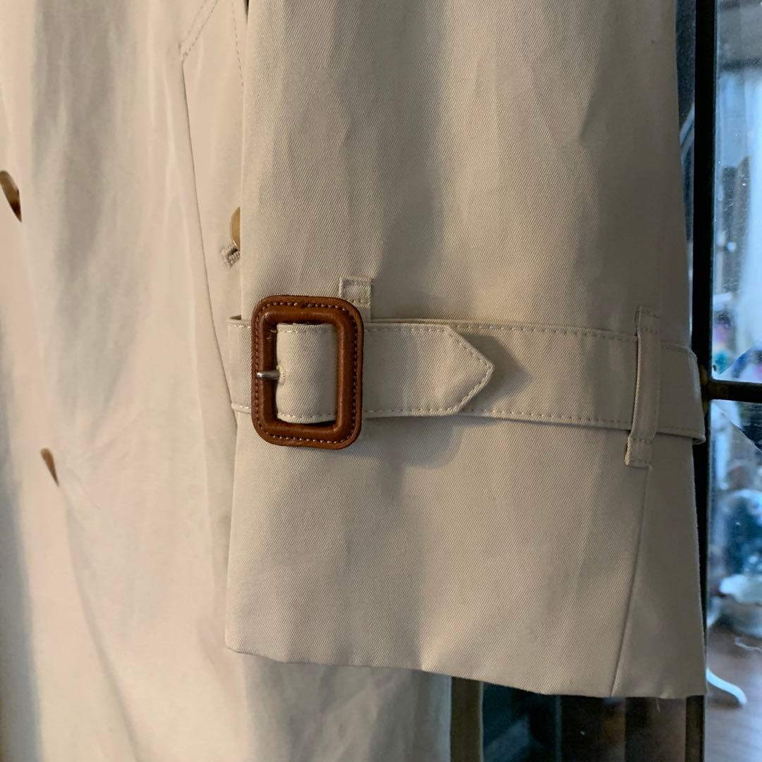 この冬にこだわりの超美品　46 バーバリー　 オフホワイト ロングコート男女兼用