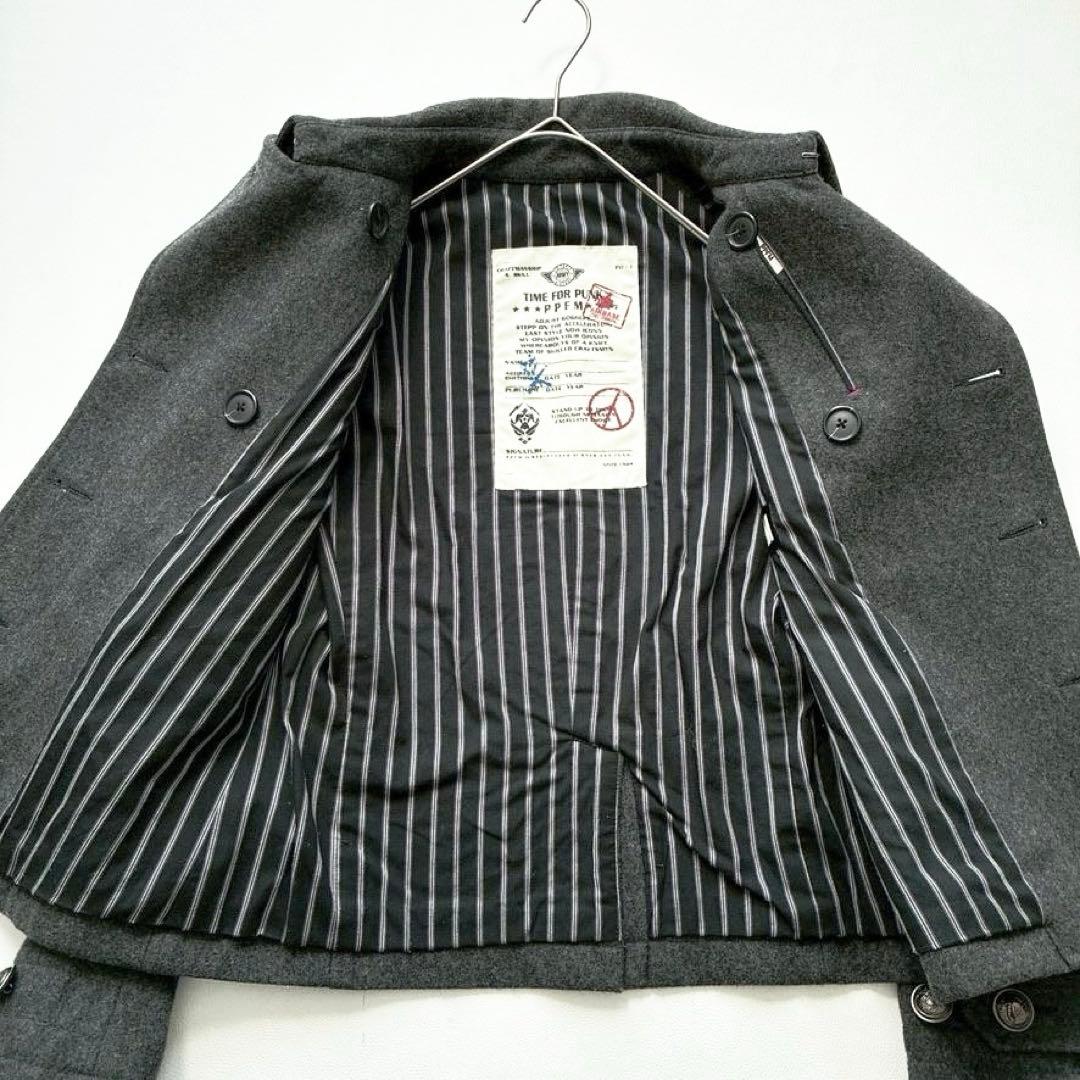 Ｔ*ｒ様 【希少】PPFM ウールピーコート ナポレオンジャケット S グレー