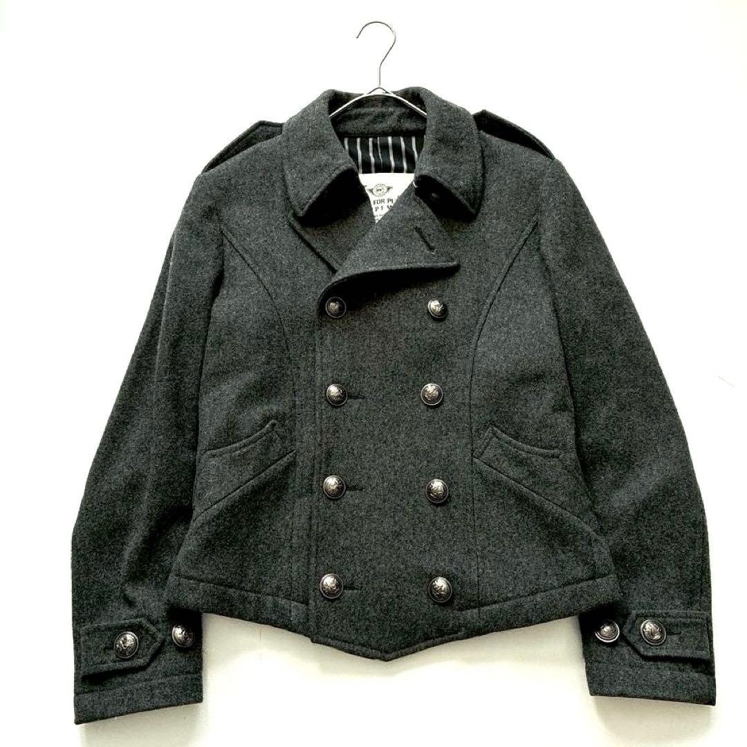 Ｔ*ｒ様 【希少】PPFM ウールピーコート ナポレオンジャケット S グレー