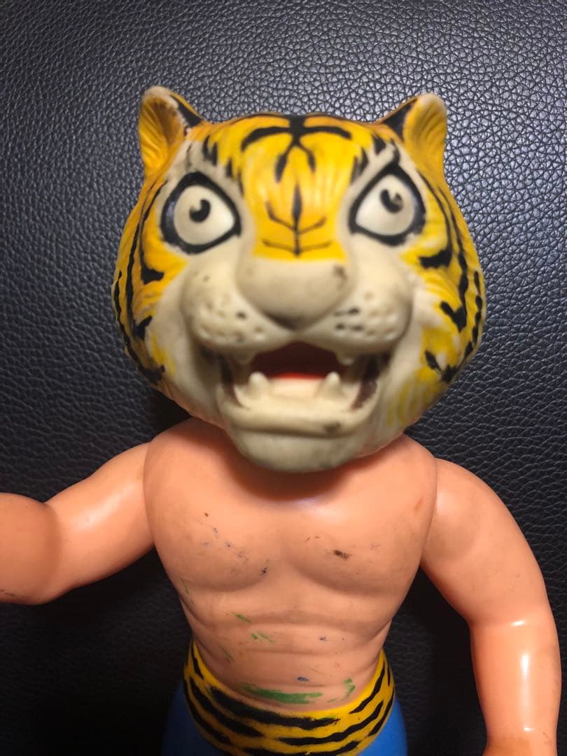 タイガーマスク ソフビ 面取れ　当時物　中嶋製作所　スタンダードサイズ
