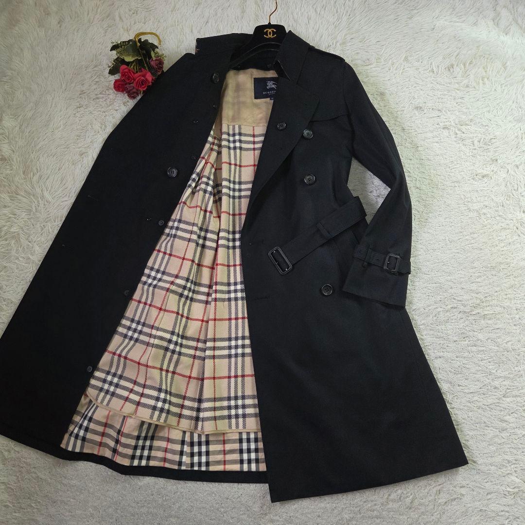 極美品 バーバリー トレンチコート ノバチェック ライナー ブラック 38 M
