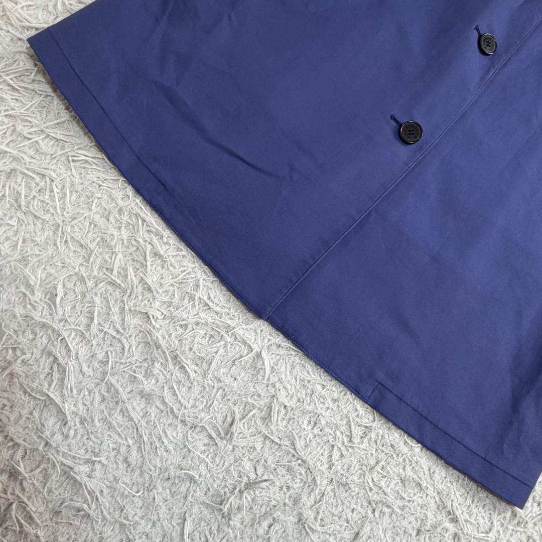 17245✨マッキントッシュロンドン 38 M ステンカラーコート チェック 青