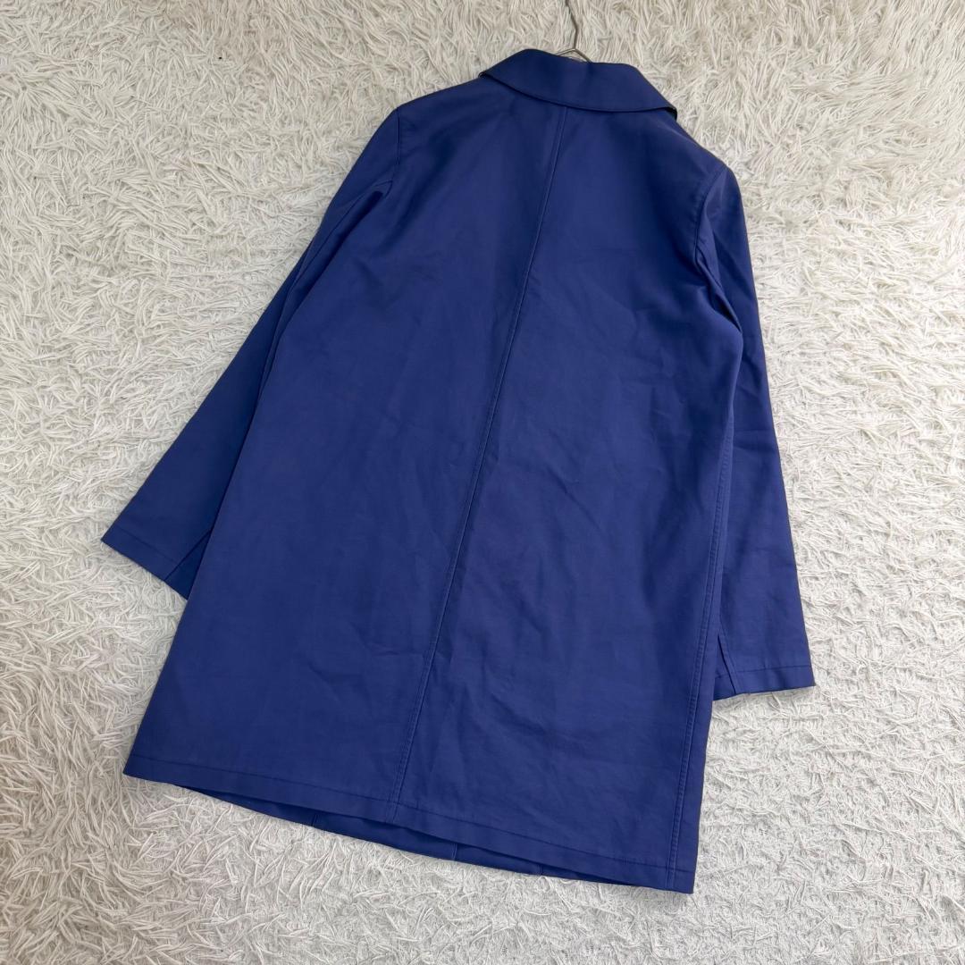 17245✨マッキントッシュロンドン 38 M ステンカラーコート チェック 青