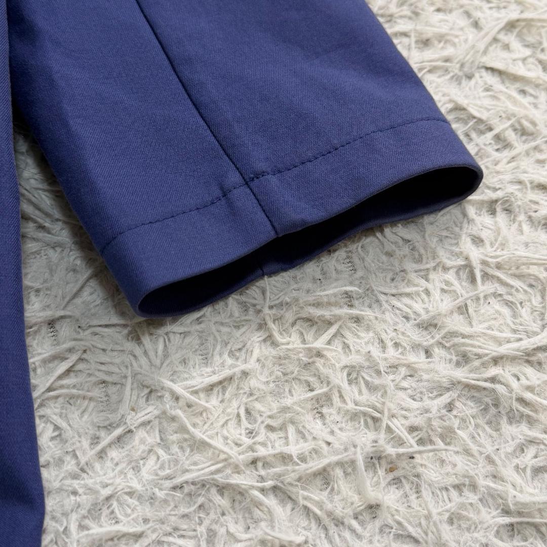 17245✨マッキントッシュロンドン 38 M ステンカラーコート チェック 青