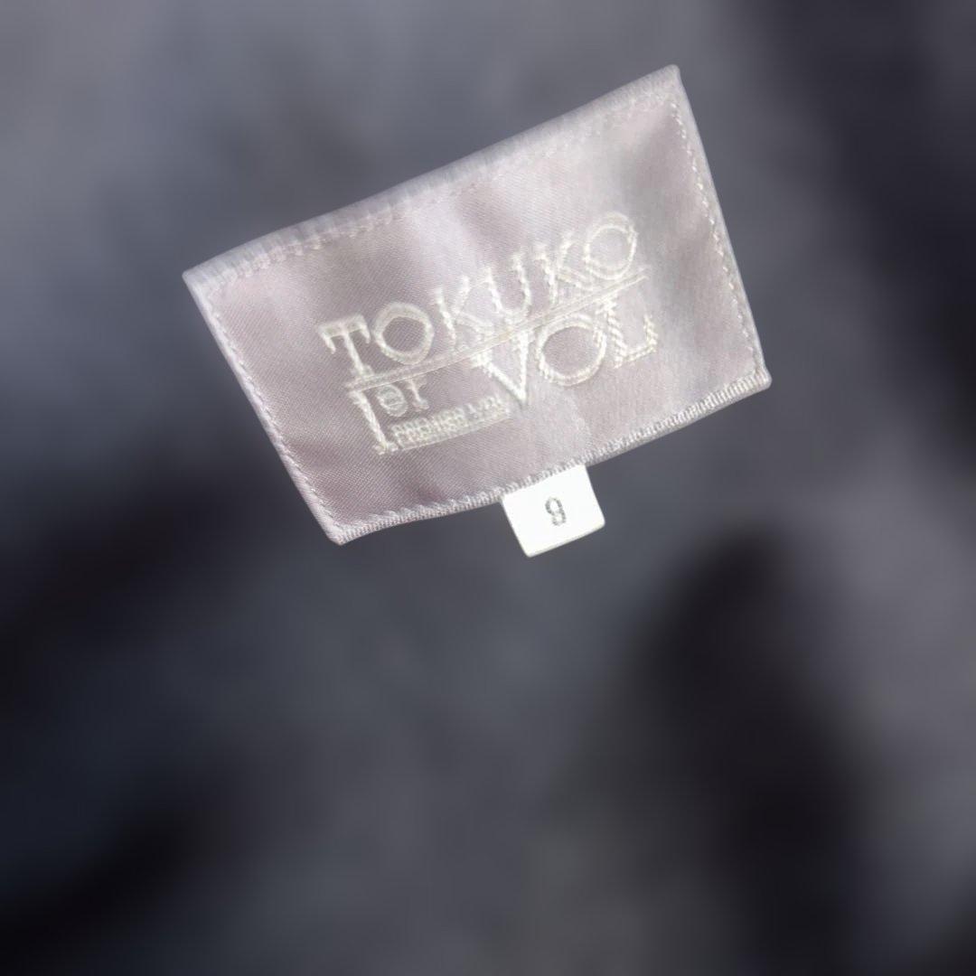 ゆ*り様 トクコ　花柄プリント フード付きジャケット 黒　TOKUKO