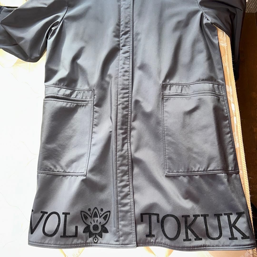 ゆ*り様 トクコ　花柄プリント フード付きジャケット 黒　TOKUKO